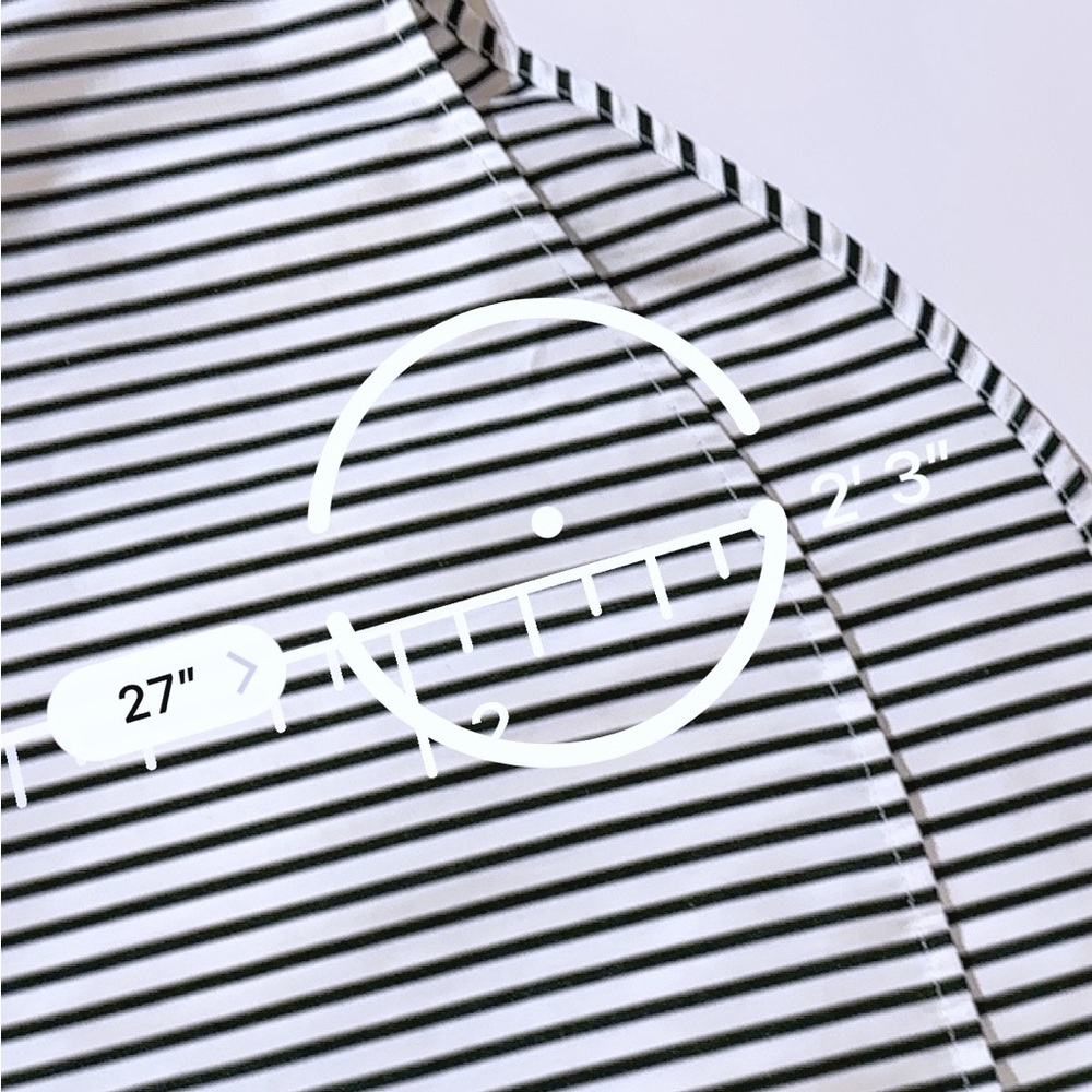 Lauren Ralph Lauren Two Tone White/Black Stripe Cotton Button Down Shirt Size 2X - Picture 8 of 12